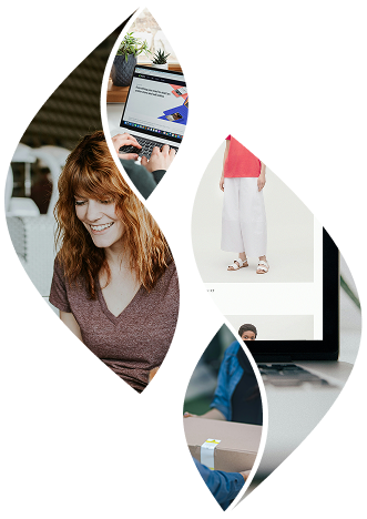 Image with an e-commerce website for the Online Shop Creation service